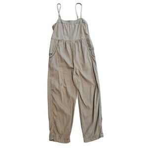 Anthropologie postage stamp jumpsuit romper tank gray crochet trim tank medium